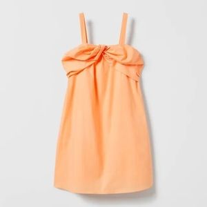 Zara poplin dress with bow